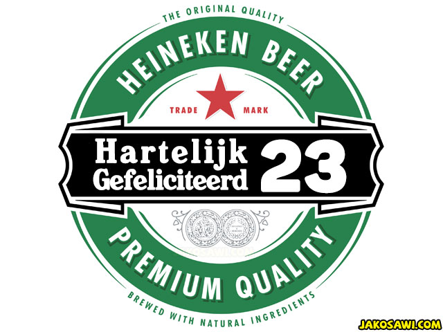 23 jaar gefeliciteerd heineken