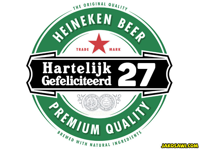 27 jaar gefeliciteerd heineken