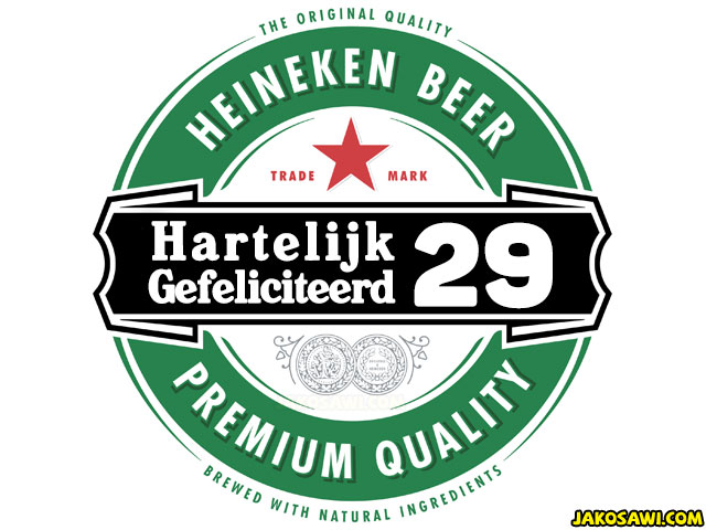 29 jaar gefeliciteerd heineken