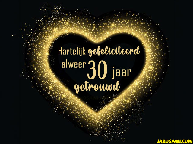 30 jaar liefde gouden hart