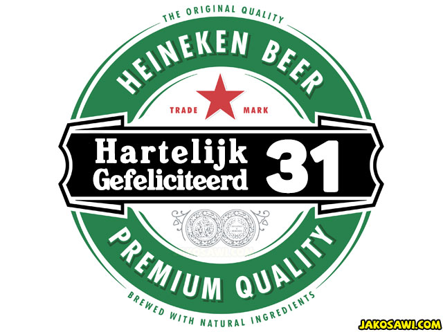 31 jaar gefeliciteerd heineken
