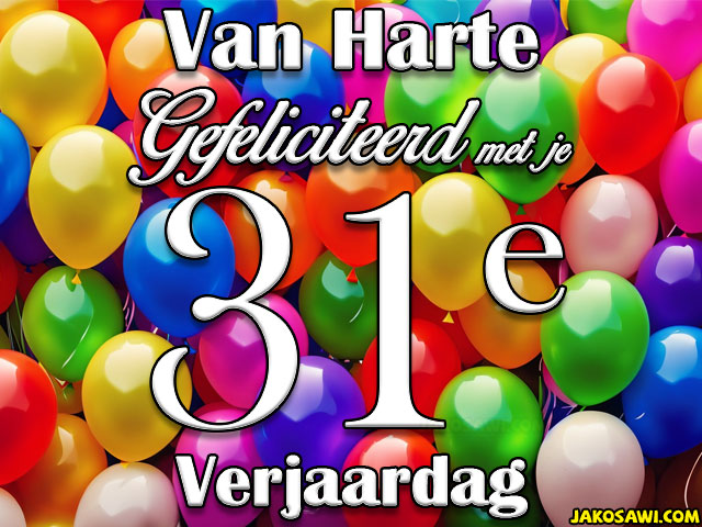 31 jaar veel ballonnen