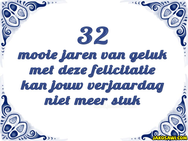 32 jaar tegeltje 1901