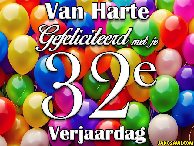 32 jaar veel ballonnen