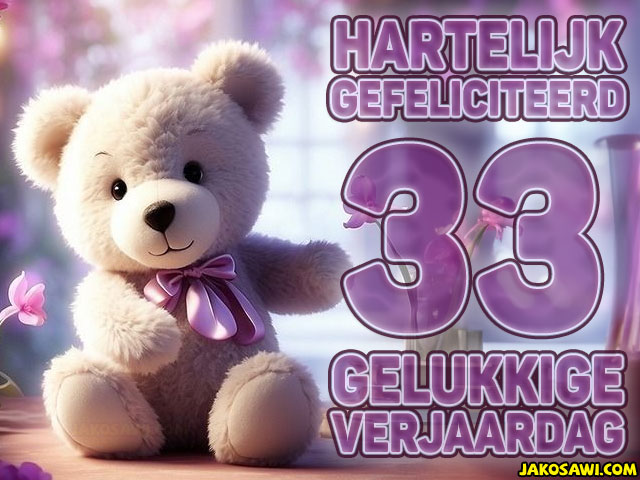 33 jaar beer paars