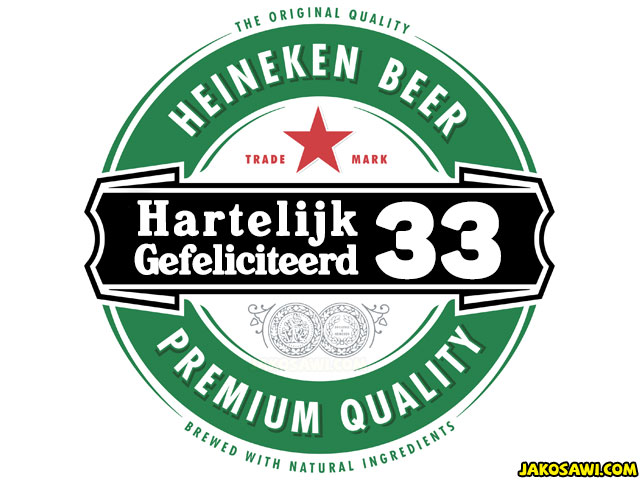 33 jaar gefeliciteerd heineken