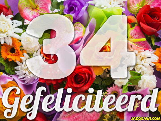 34 jaar boeket