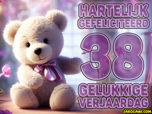 38 jaar beer paars