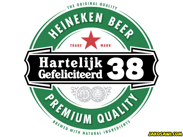 38 jaar gefeliciteerd heineken