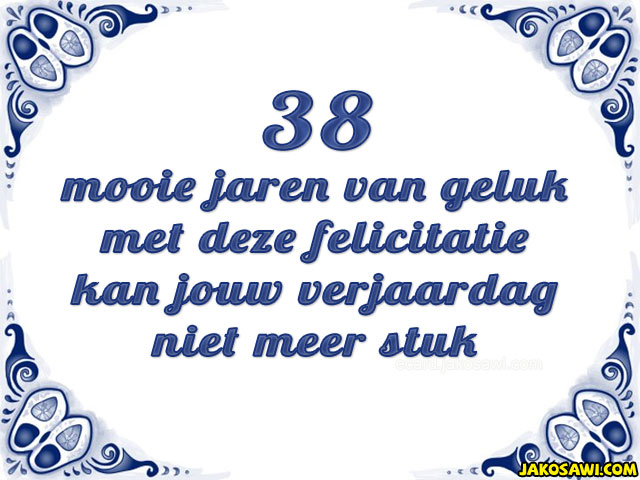 38 jaar tegeltje 1901