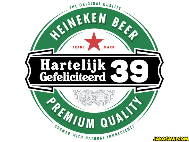 39 jaar gefeliciteerd heineken