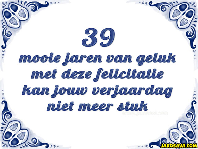 39 jaar tegeltje 1901