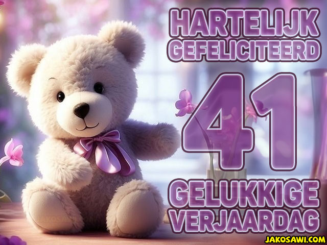 41 jaar beer paars