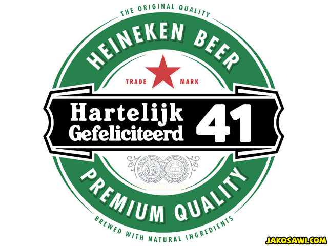 41 jaar gefeliciteerd heineken