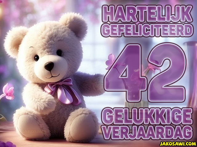 42 jaar beer paars