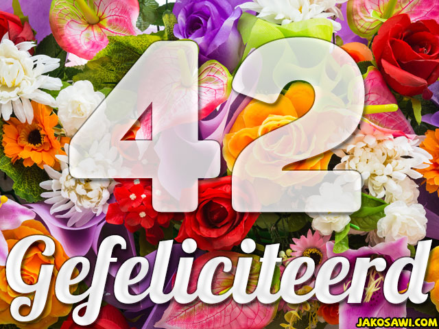 42 jaar boeket