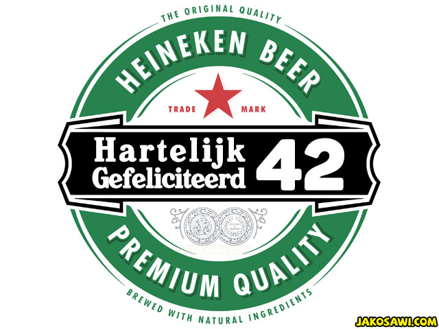 42 jaar gefeliciteerd heineken