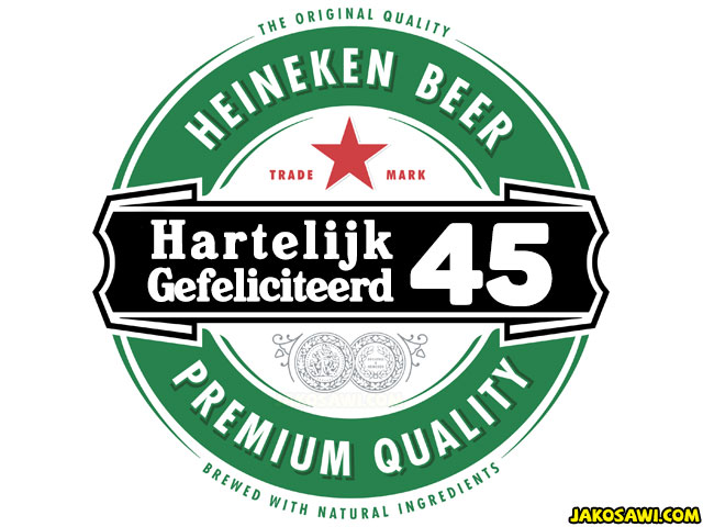 45 jaar gefeliciteerd heineken
