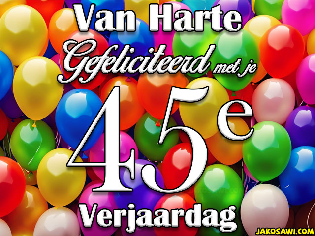 45 jaar veel ballonnen