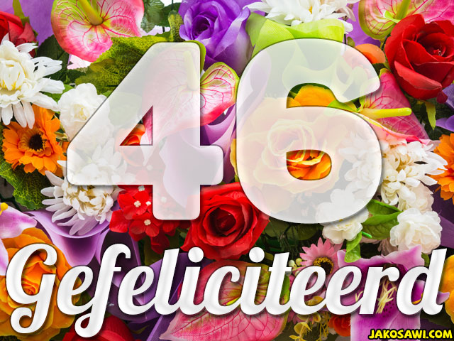 46 jaar boeket