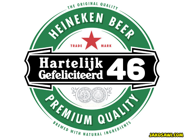 46 jaar gefeliciteerd heineken