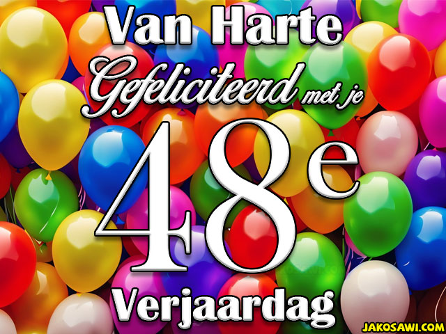 48 jaar veel ballonnen