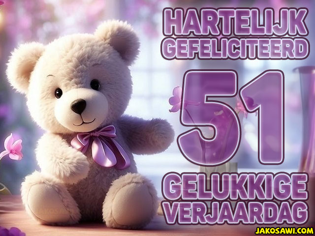 51 jaar beer paars