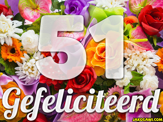 51 jaar boeket