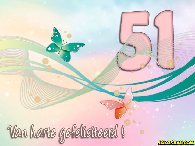 51 jaar pastel vlinder