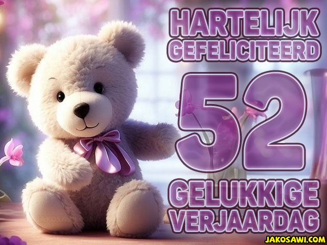 52 jaar beer paars