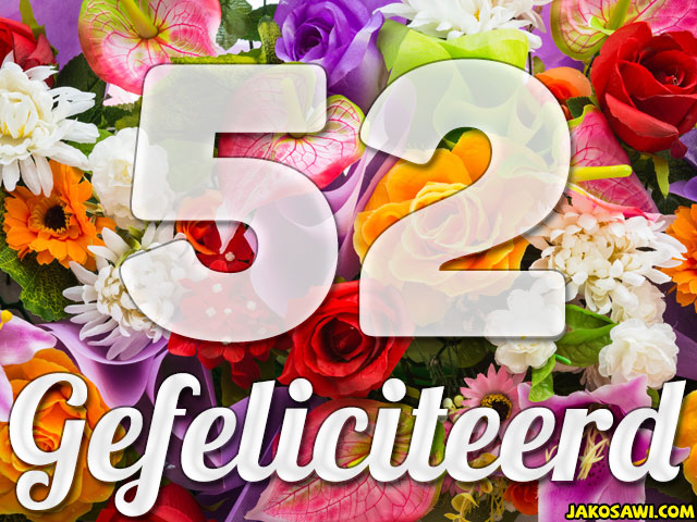 52 jaar boeket