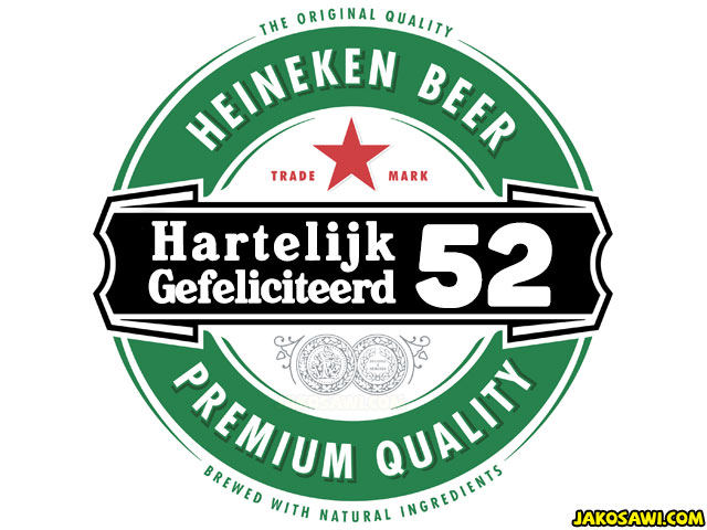 52 jaar gefeliciteerd heineken