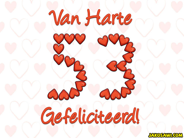 53 jaar hartjes