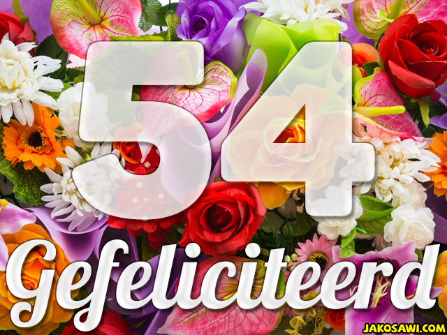 54 jaar boeket