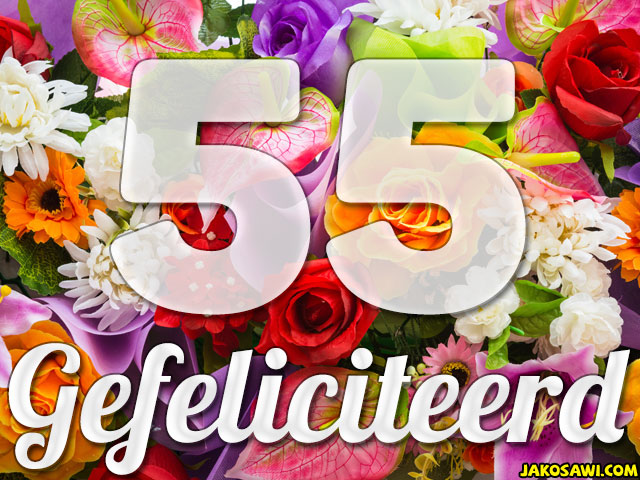 55 jaar boeket