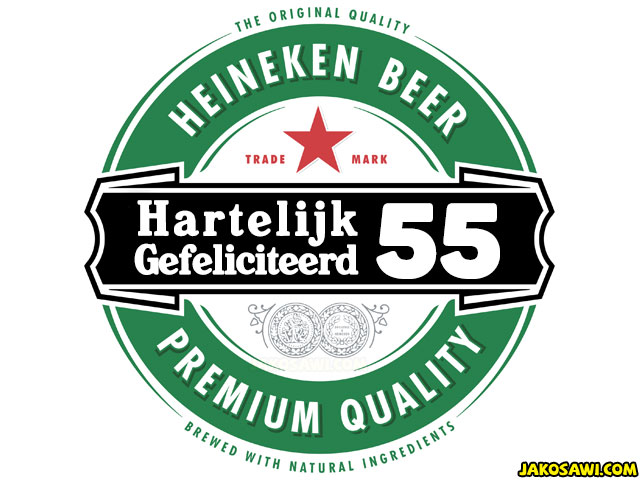 55 jaar gefeliciteerd heineken