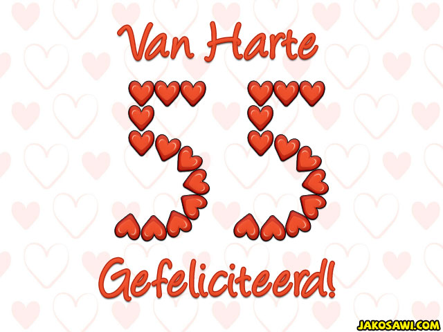 55 jaar hartjes