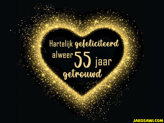 55 jaar liefde gouden hart