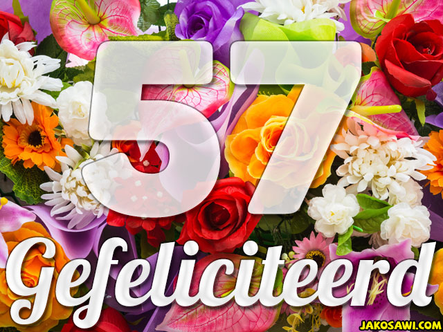 57 jaar boeket