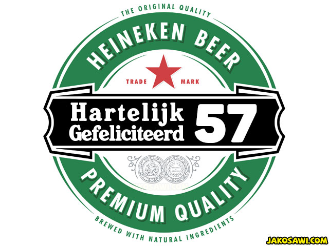 57 jaar gefeliciteerd heineken