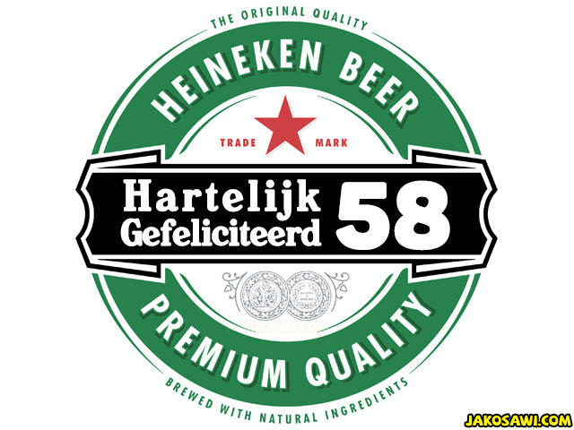58 jaar gefeliciteerd heineken