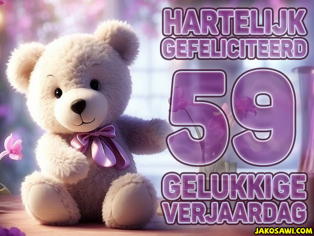 59 jaar beer paars