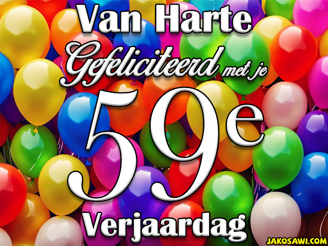 59 jaar veel ballonnen