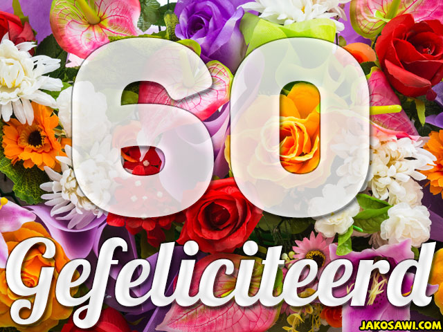 60 jaar boeket