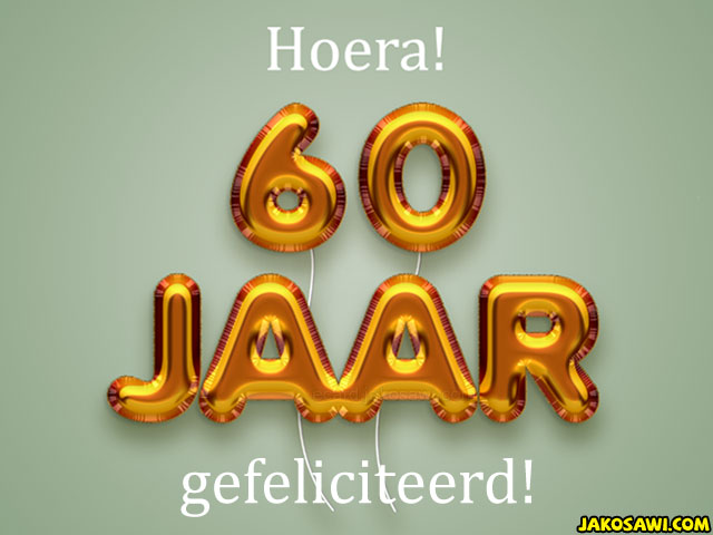 60 jaar gold balloon verjaardag