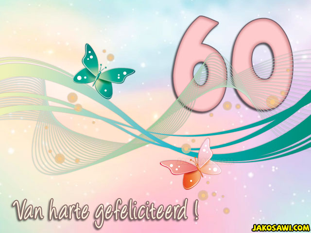 60 jaar pastel vlinder