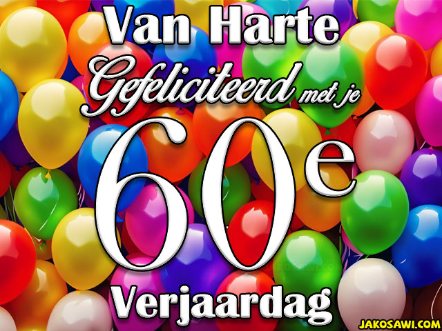 60 jaar veel ballonnen