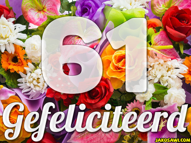 61 jaar boeket