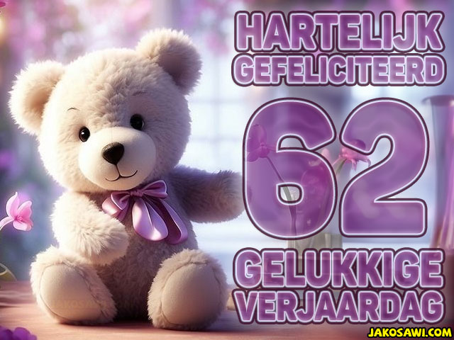 62 jaar beer paars