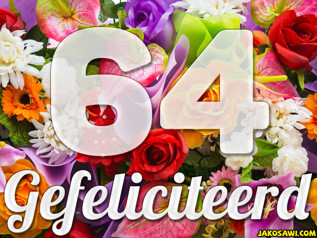 64 jaar boeket